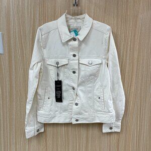 New Liverpool White Denim Jacket Size S